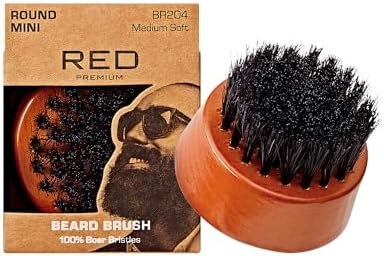 Beard Brush with 100% Natural Boar Bristles for Men