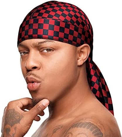 Bow Wow X Power Wave Checker Silky Durag for Men Waves Silk…