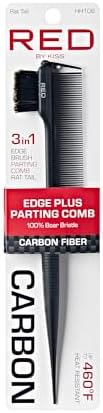 Carbon Fiber Edge Brush + Parting Comb