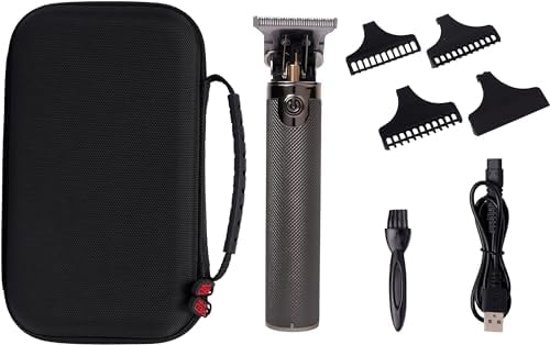 Cordless Trimmer(Cool Gray) and Men Grooming Pouch