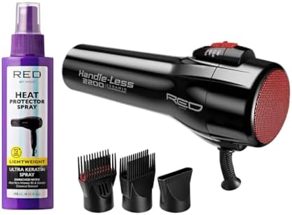 Handle-Less 2200W Ceramic Tourmaline Hair Dryer with Comb A…