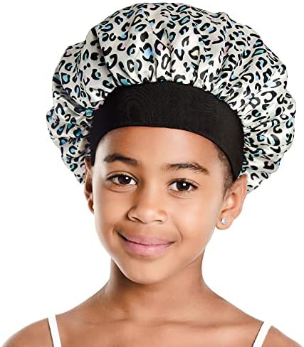Kids Satin Bonnet Sleep Cap Reversible Hair Bonnet for Boys…