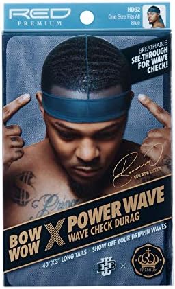 Premium BowWow X Powerwave Wave Check Premium Durag (Blue)