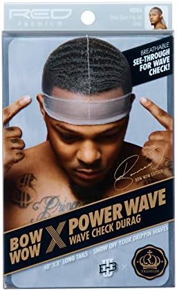 Premium BowWow X Powerwave Wave Check Premium Durag (Grey)