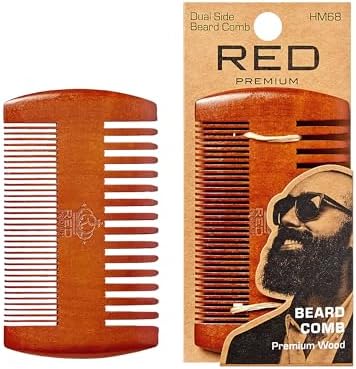 Premium Wood Men Dual Side Beard Comb
