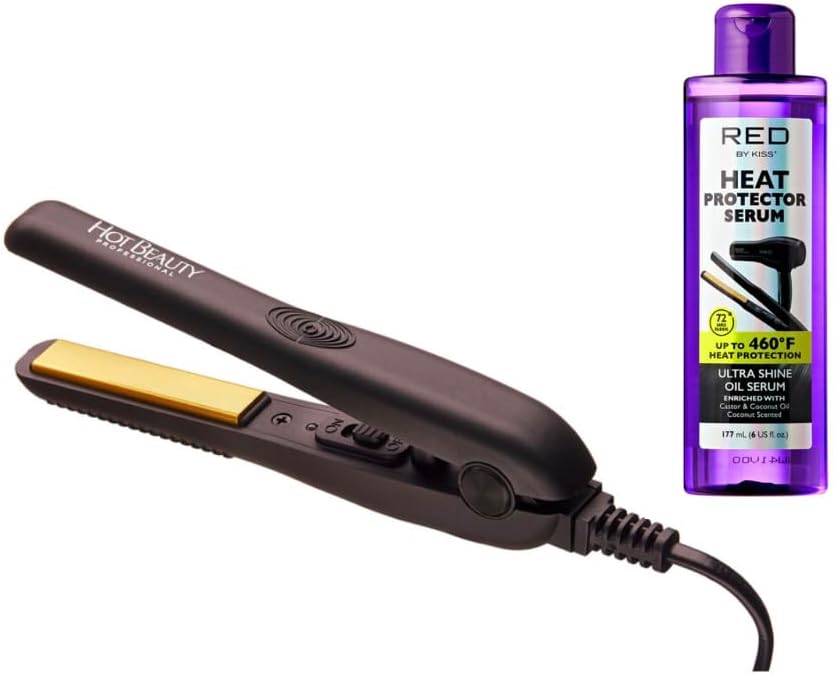 Professional Ceramic Mini Flat Iron 1/2" with Ultra Shine H…