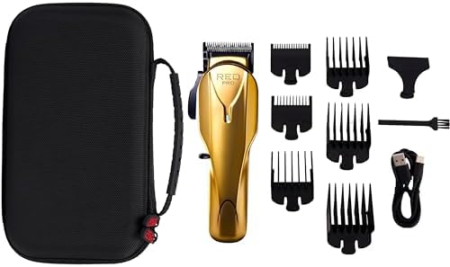 Professional Cordless Hair Clipper for Men and Grooming Pouch