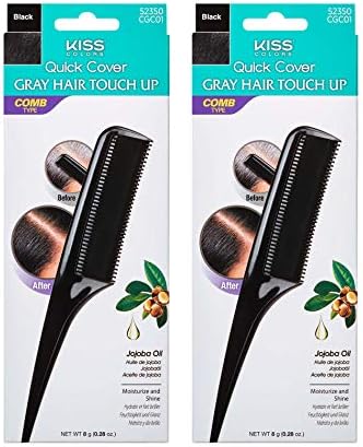 Quick Cover Gray Hair Touch Up Comb Black CGC01 (2 PACKS)
